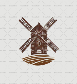 Rustikale Windmühle